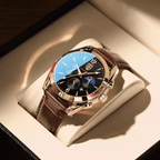 Men's Analog Leather Band Watch