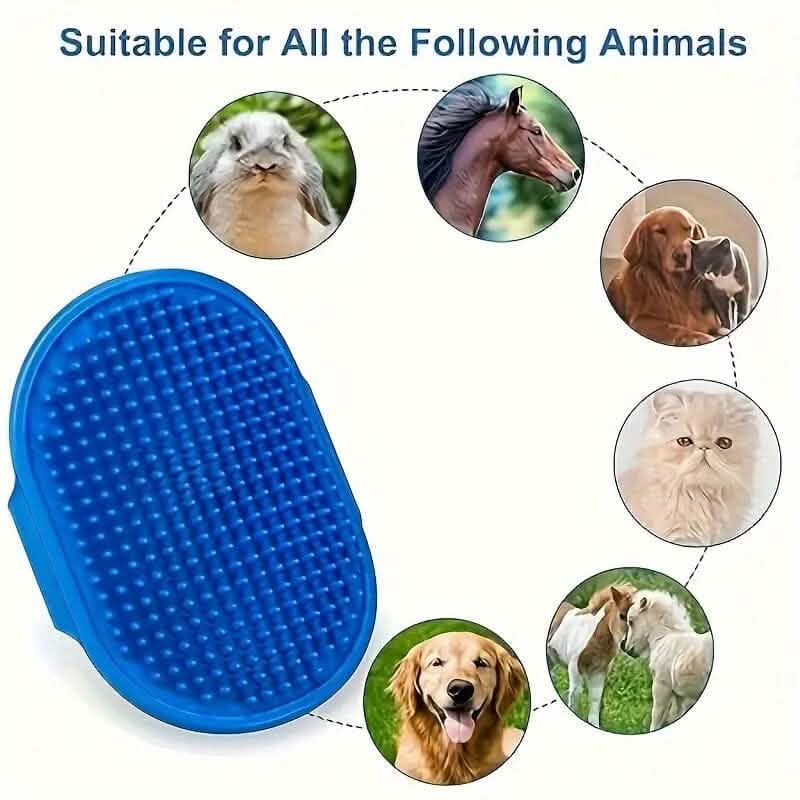 Premium Pet Grooming Brush with Adjustable Ring Handle