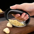Premium Stainless Steel Garlic Rocker Press - Compact, Durable, and Rust-Resistant Kitchen Gadget