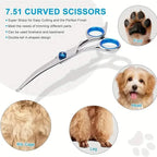 Premium Stainless Steel Grooming Scissors Set for Pet with Safety Round Tip