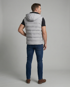Quilted Puffer Vest with Hood