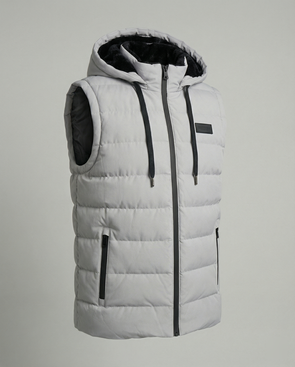 Quilted Puffer Vest with Hood