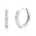 Cubic Zirconia Gold Plated Huggie Earrings