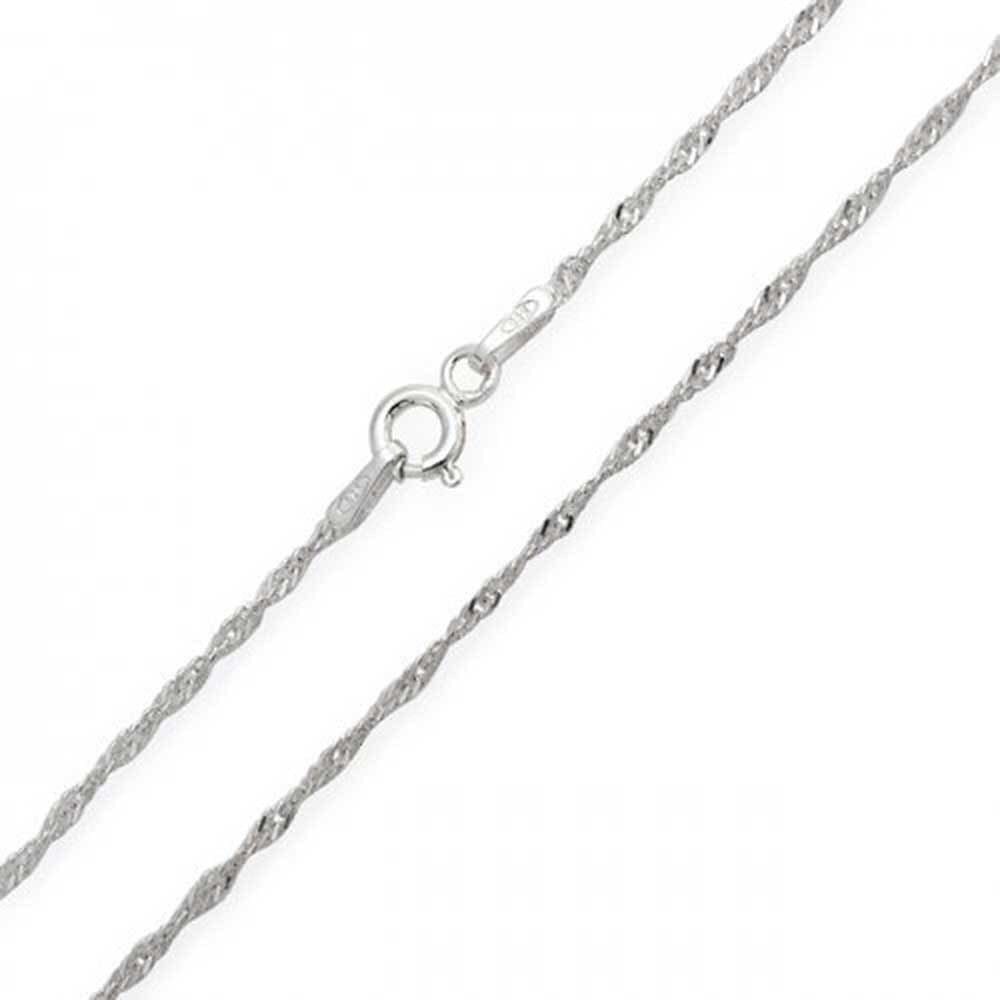Italian Sterling Silver Necklace — 4 Chain Styles