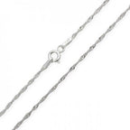 Italian Sterling Silver Necklace — 4 Chain Styles