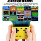 Handheld Game Console with 400 Built-In Games & Controller - 5 Colors