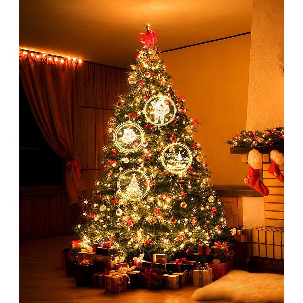 3-Pack 3D Large Christmas LED Hanging Lights