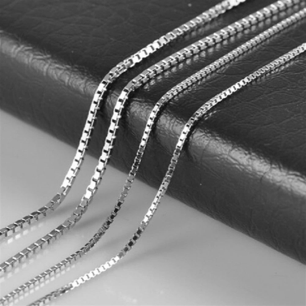 Italian Sterling Silver Necklace — 4 Chain Styles