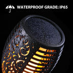12 Pack: 12 LED Tiki Torch Solar Flickering Lights