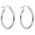 Sterling Silver French Lock Hoop Earrings
