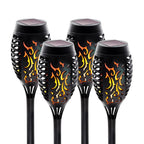 12 Pack: 12 LED Tiki Torch Solar Flickering Lights