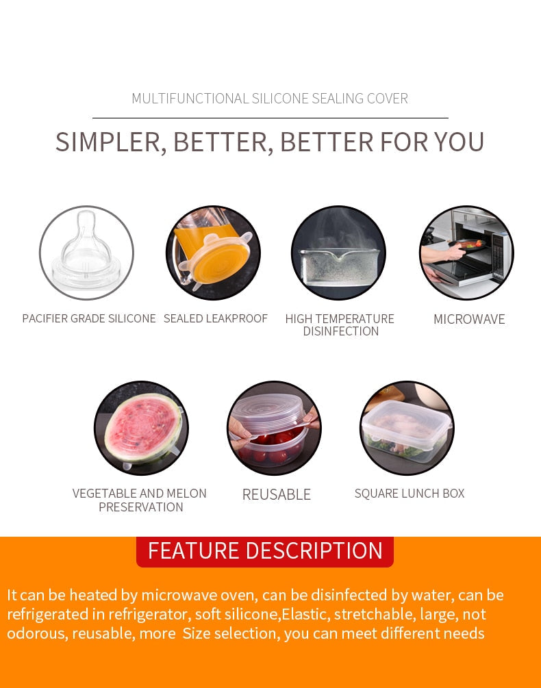 Silicon Stretch Lids