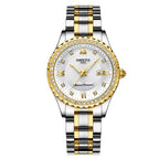 Business Black Couple Watches Top Luxury Mens Watches Auto Date Quartz Wristwatch Gold Watch Men Diamond Stainless Steel Waterproof Luminous Business Casual Luxury Watch For Men