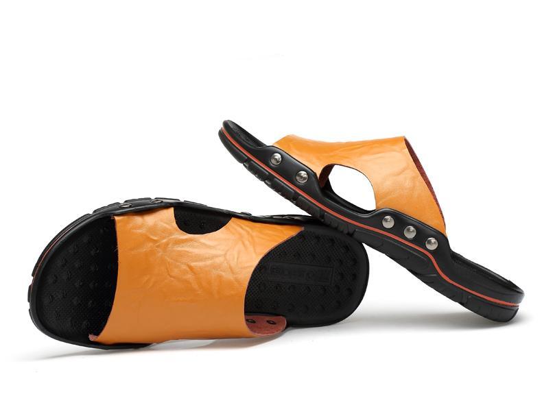 Men's Vintage Genuine Cow Leather Beach Sandals