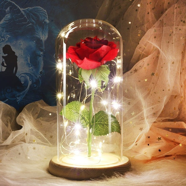 Enchanted Rose Flower Lamp