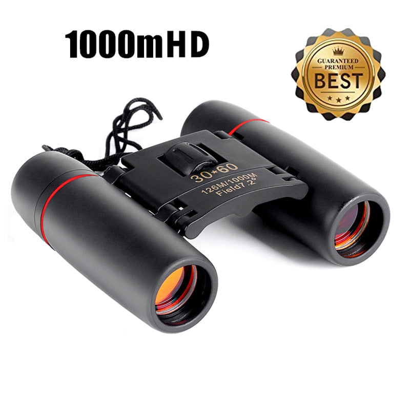 Folding Binoculars 30x60 1000mHD Optics Zoom with Low Light Night Vision