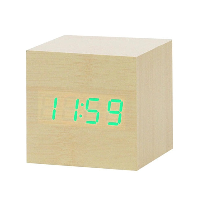 Modern Digital Wood Clock
