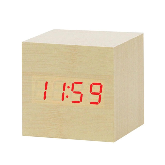 Modern Digital Wood Clock