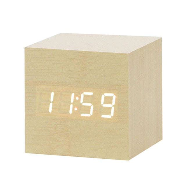 Modern Digital Wood Clock