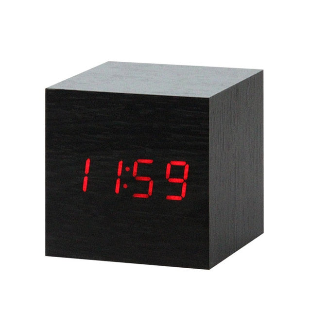 Modern Digital Wood Clock
