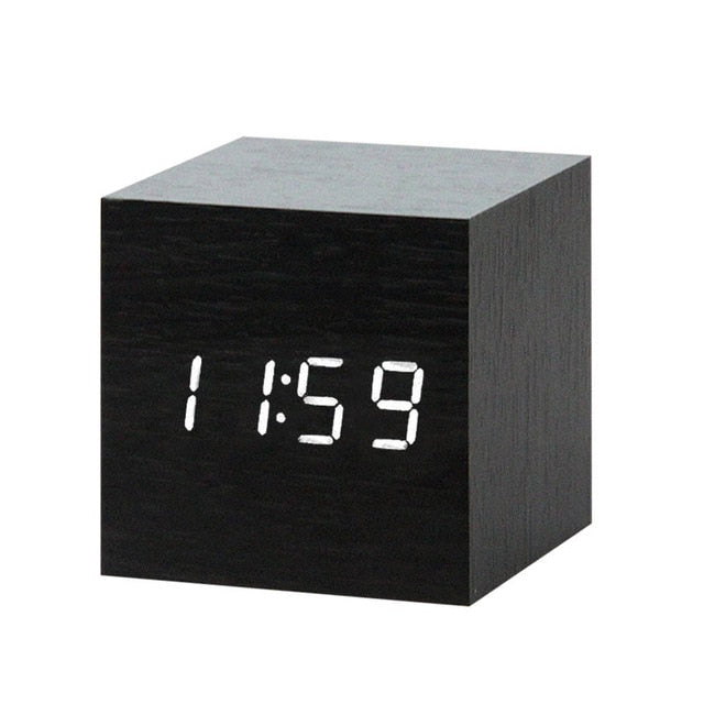 Modern Digital Wood Clock