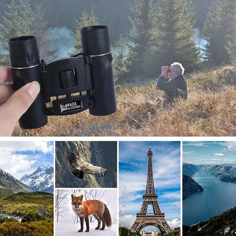 40x22 magnification binoculars for clear long-distance viewing