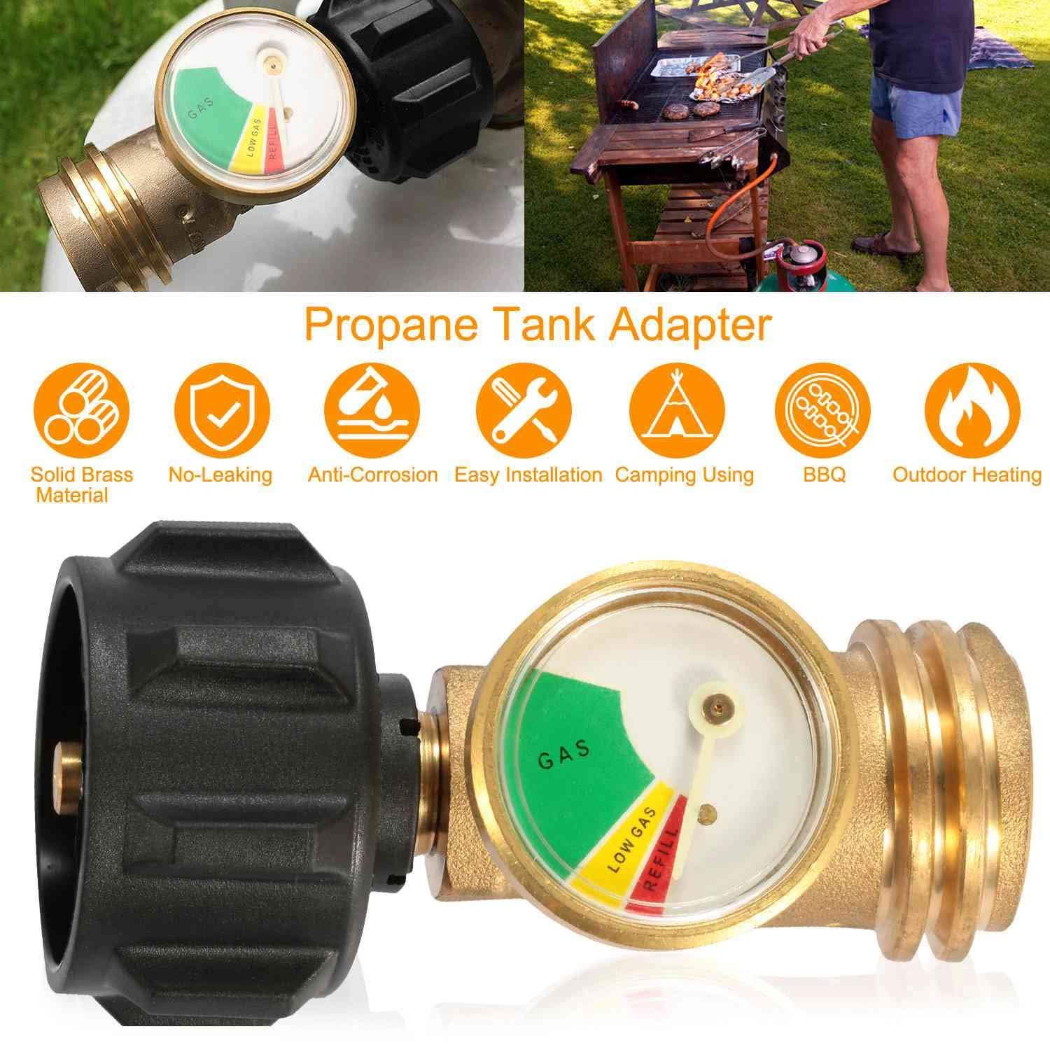Propane Tank Refill Adapter Gas Level Indicator Meter