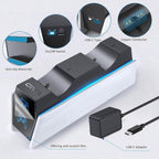 PS5 Controller Charger Station with Fast Charging AC Adapter 5V/3A  (Refurbished)