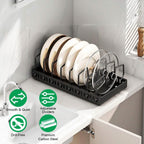 Pull Out Pots and Pans Organizer with 8 Adjustable Dividers