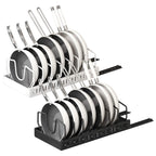 Pull Out Pots and Pans Organizer with 8 Adjustable Dividers