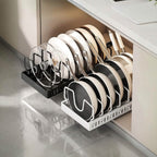 Pull Out Pots and Pans Organizer with 8 Adjustable Dividers