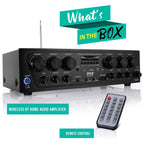 Pyle Wireless Bluetooth Home Audio Amplifier  (Refurbished)