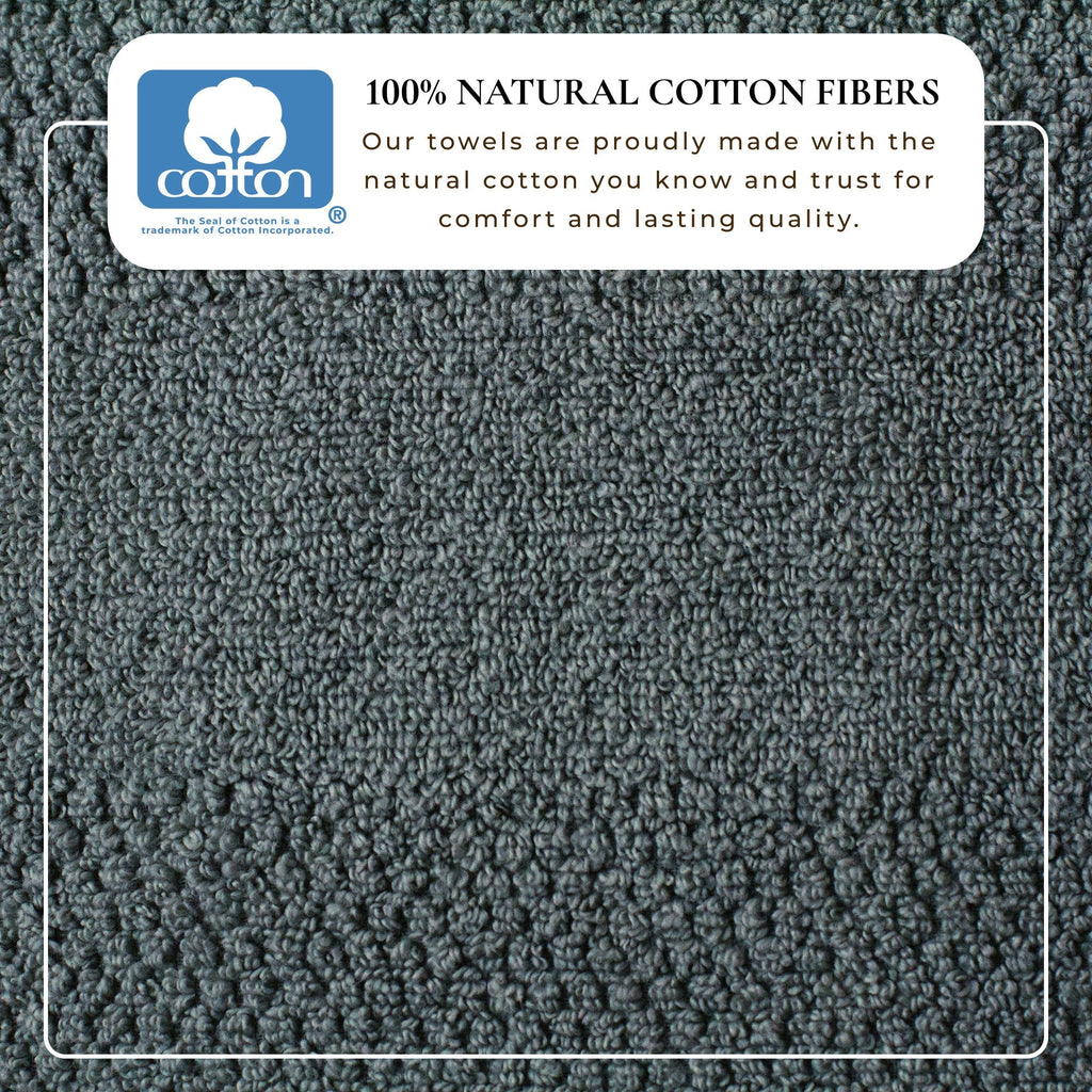 100% Cotton Woven Texture Bath Towel Set - Marbella Collection