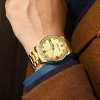 Quartz Watch Luxury Crystal Rhinestone Gold Steel