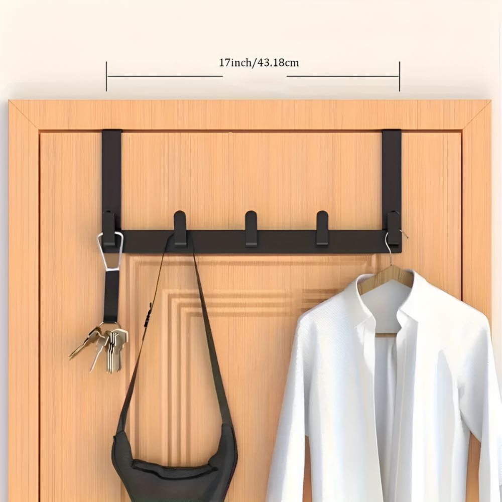 Over-the-Door 5 Hook Organizer Rack