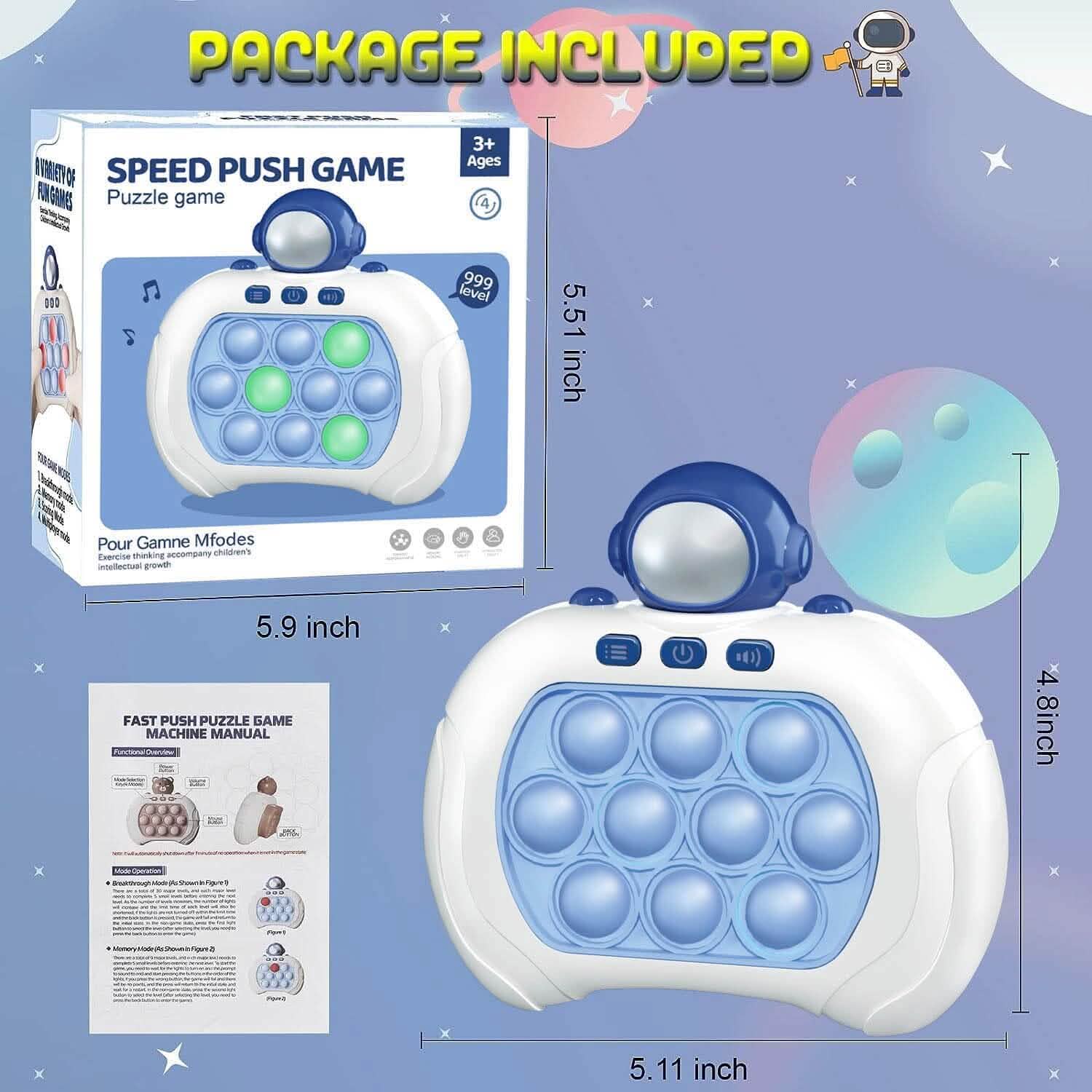 Quick Push Pop Game-it Fidget Toys Pro for Kids and Adults