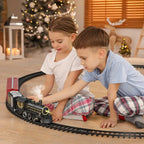 Electric Train Set: Battery-Powered with Authentic Sounds & Easy Track Assembly