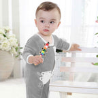Rainbow Color Wooden Handbell Pram Rattle