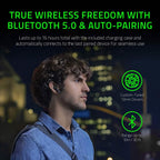 Razer Hammerhead 13MM Drivers True Wireless Bluetooth Gaming Earbuds (Refurbished)