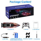 RC Boat with Colorful LED Light 10KM/H