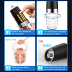 Rechargeable Electric Pepper and Salt Mill Set - GrindMaster Duo