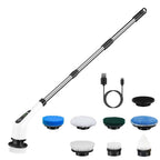 Rechargeable Electric Spin Scrubber 8 Brush Replaceable Heads 2 Speed