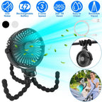 Rechargeable Handheld Fan with Flexible Tripod