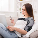 Rechargeable Heated Shoulder Wrap Massager Shoulder Brace Support with 3 Heating Levels
