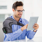 Rechargeable Heated Shoulder Wrap Massager Shoulder Brace Support with 3 Heating Levels