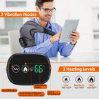 Rechargeable Heated Shoulder Wrap Massager Shoulder Brace Support with 3 Heating Levels
