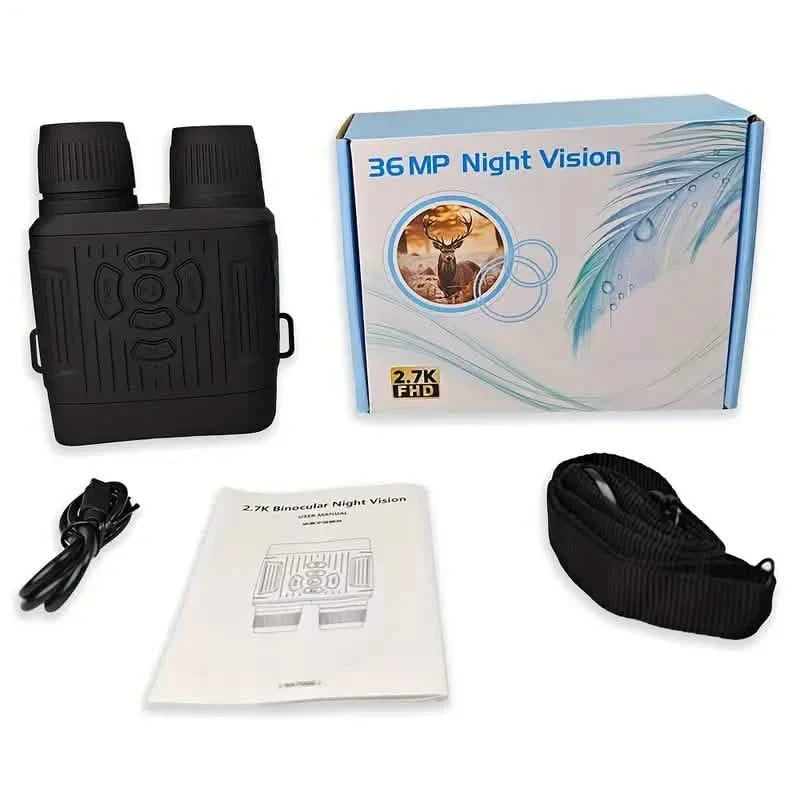 Rechargeable Infrared Night Vision Goggles 10X Digital Zoom with 3'' Screen