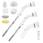 Rechargeable Telescopic Cleaning Brush 6 Replaceable Heads 2 Speed Adjustable Extension Arm