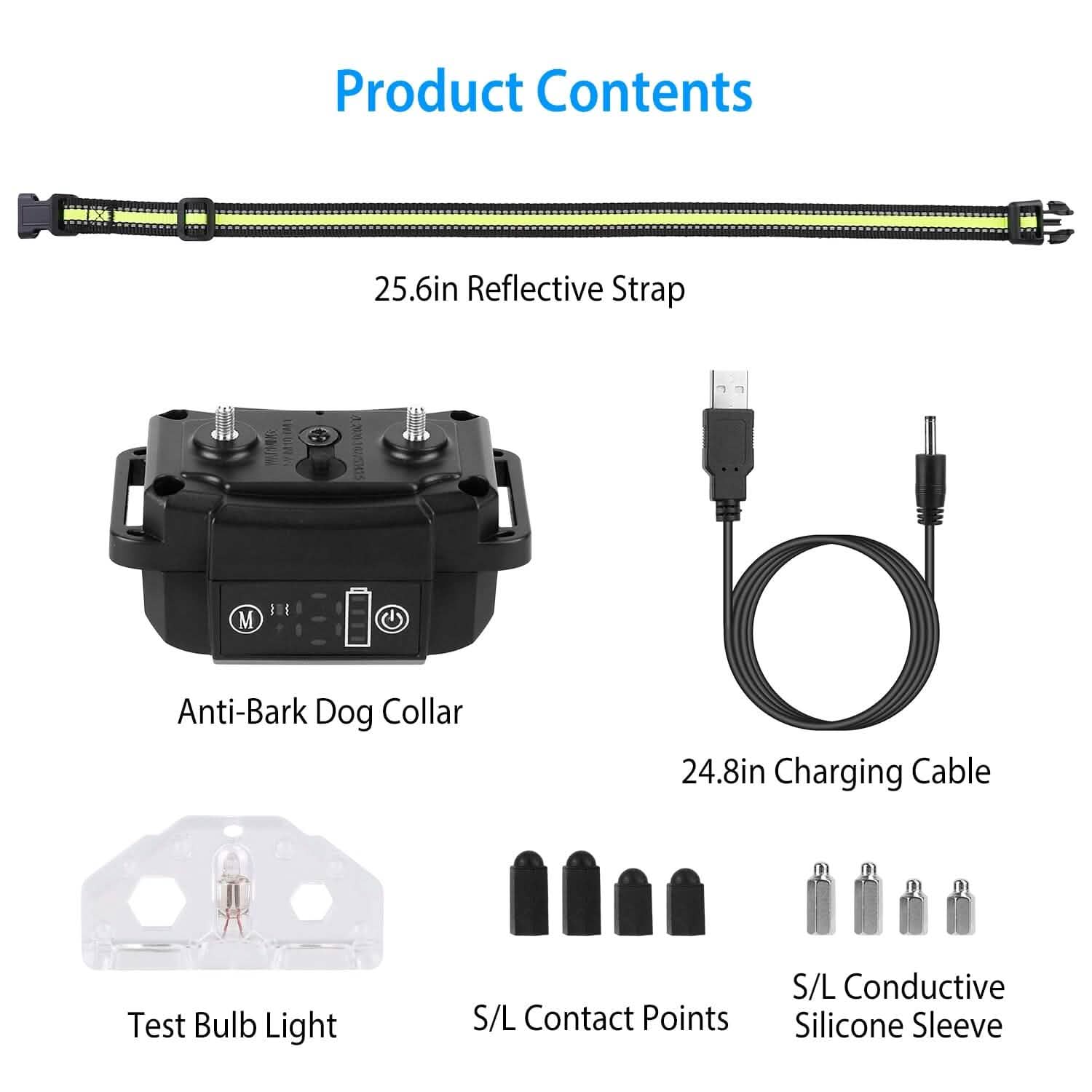 Rechargeable Waterproof Beep Vibration Static Stimulation Bark Stopper
