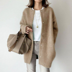 Niki | Soft Textured Oversized Long Cardigan